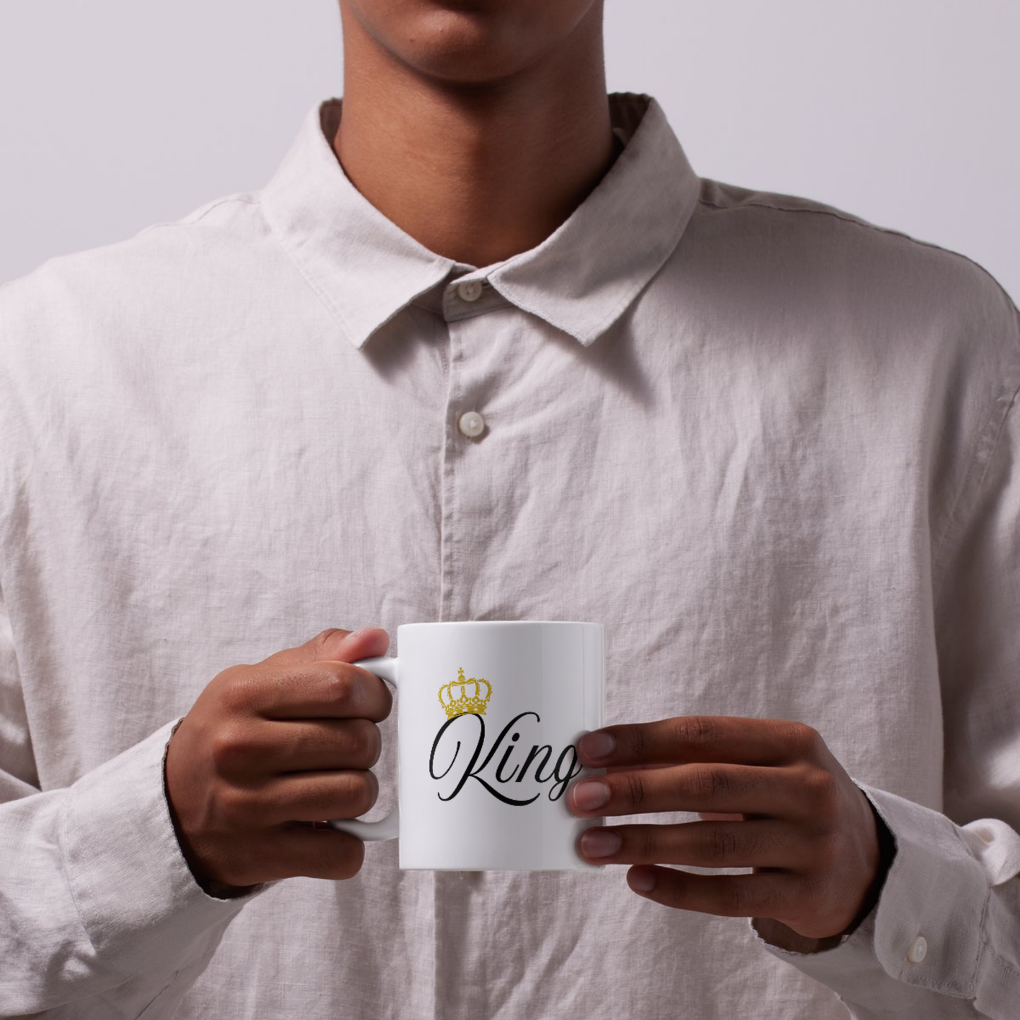 Pack de Dos Tazas Personalizadas KING&QUEEN para Pareja, Familia, Amigos. Regalo Original y Divertido. Regalo para San Valentin, Aniversario, Cumpleaños Apta para Lavavajillas y Microondas