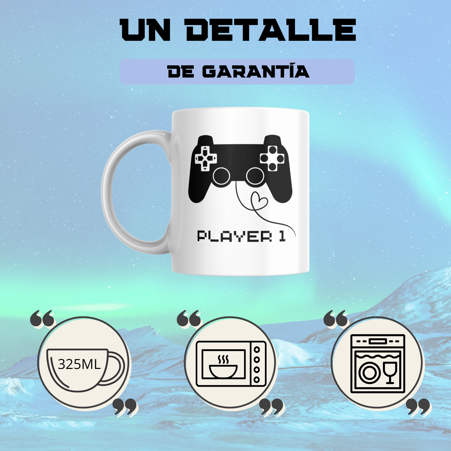 Pack de Dos Tazas Personalizadas para Pareja, Familia, Amigos. Regalo Original y Divertido. Regalo para San Valentin, Aniversario, Cumpleaños Apta para Lavavajillas y Microondas (PLAYERS)