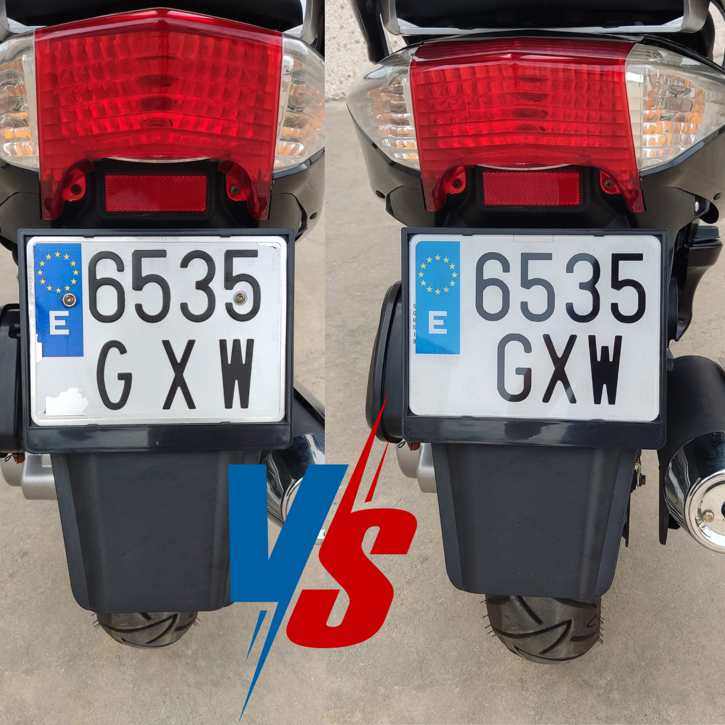 SANGOMOTOR Matrícula Moto Nuevas Acrílica (1 Unidad, 22x16CM)