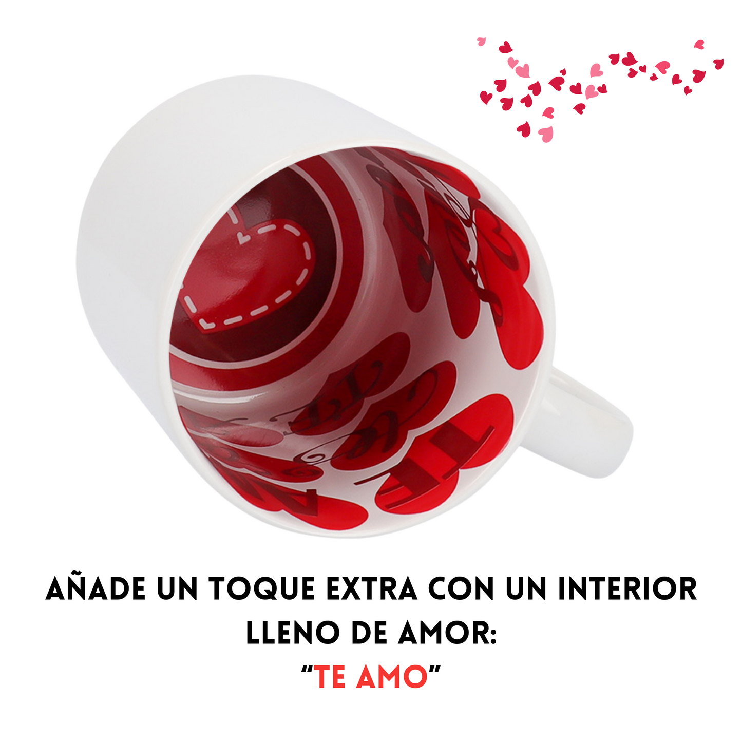 Taza Personalizada Con foto y Frase Varios Colores de Interior y Asa