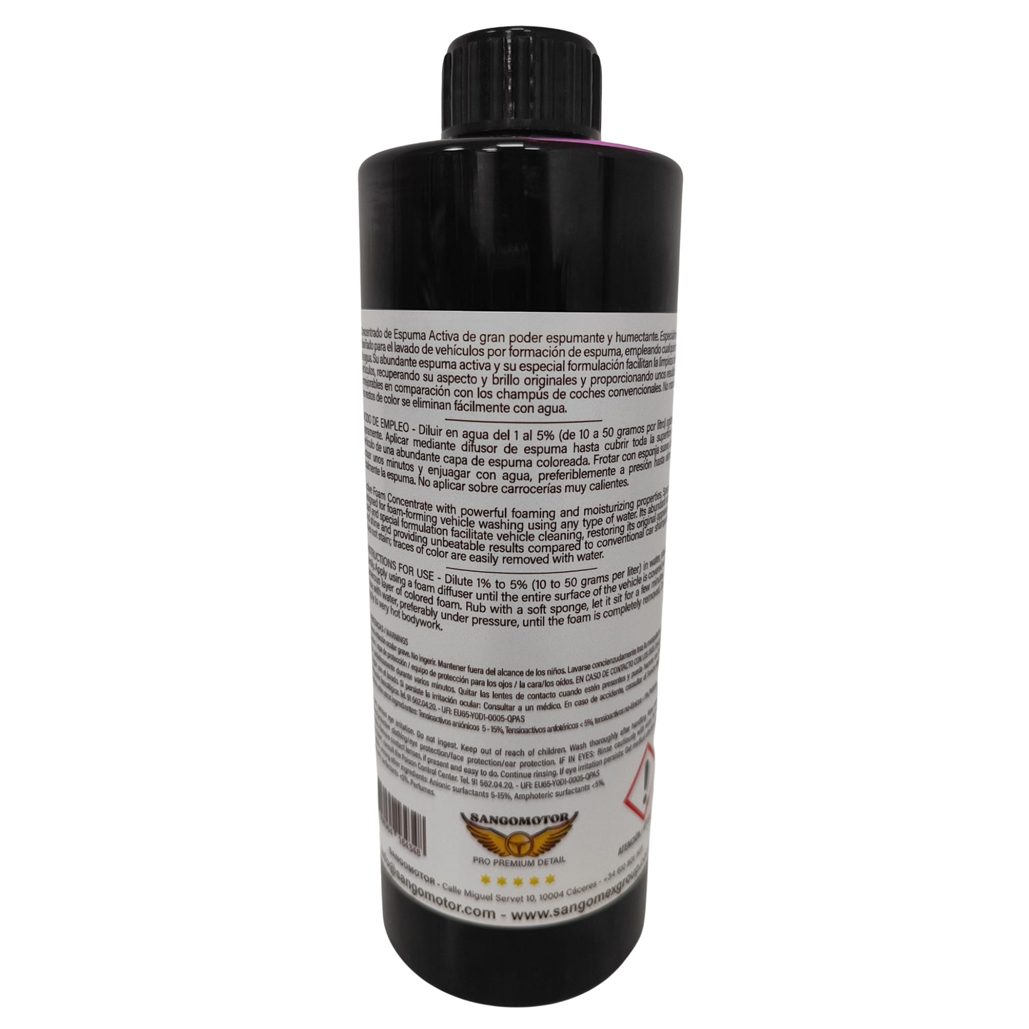 Espuma Activa Detailing Foam 500ml | Limpieza Profunda con Aroma a Piruleta | Color Rosa | Espuma Densa para Prelavado y Lavado Manual | Fórmula Profesional