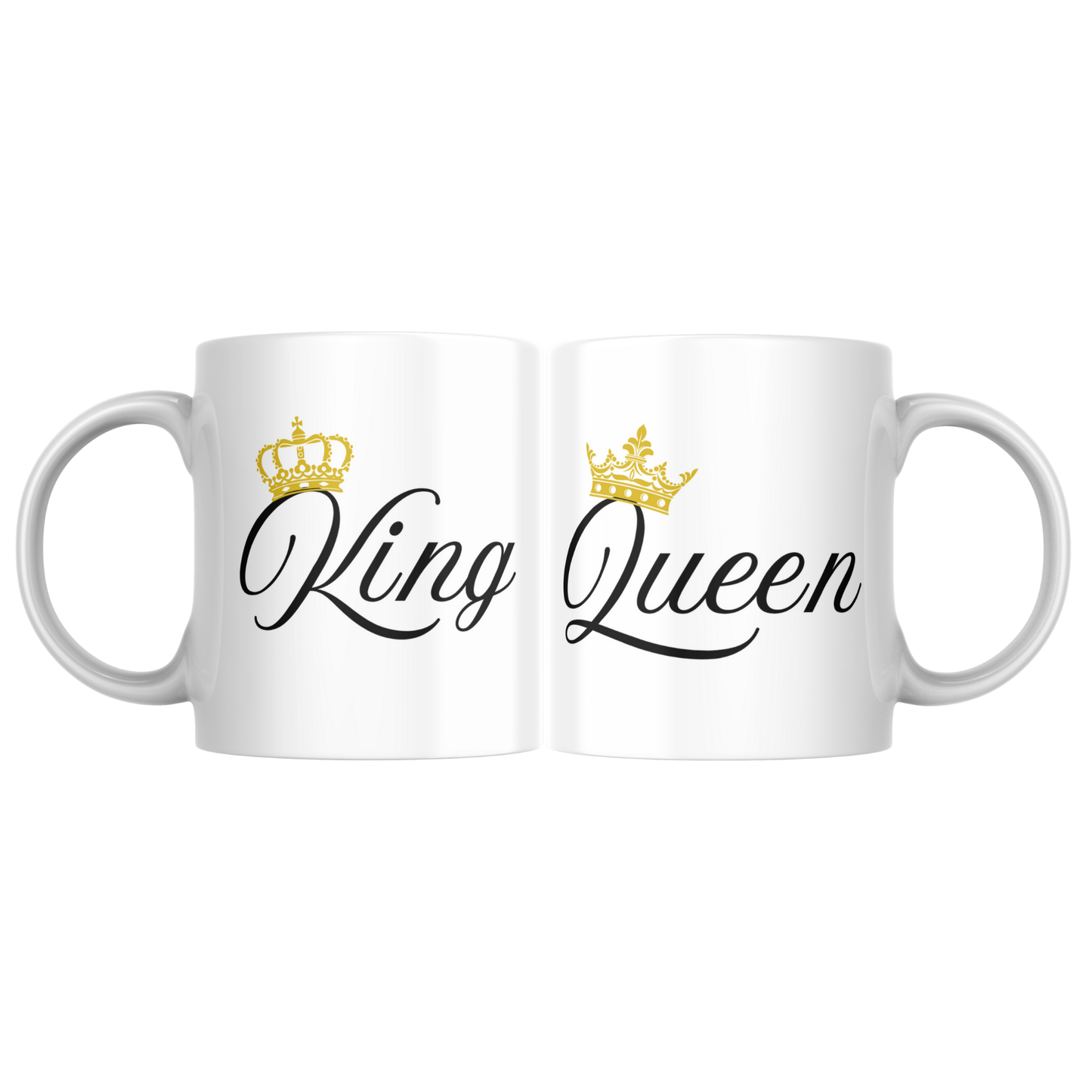 Pack de Dos Tazas Personalizadas KING&QUEEN para Pareja, Familia, Amigos. Regalo Original y Divertido. Regalo para San Valentin, Aniversario, Cumpleaños Apta para Lavavajillas y Microondas
