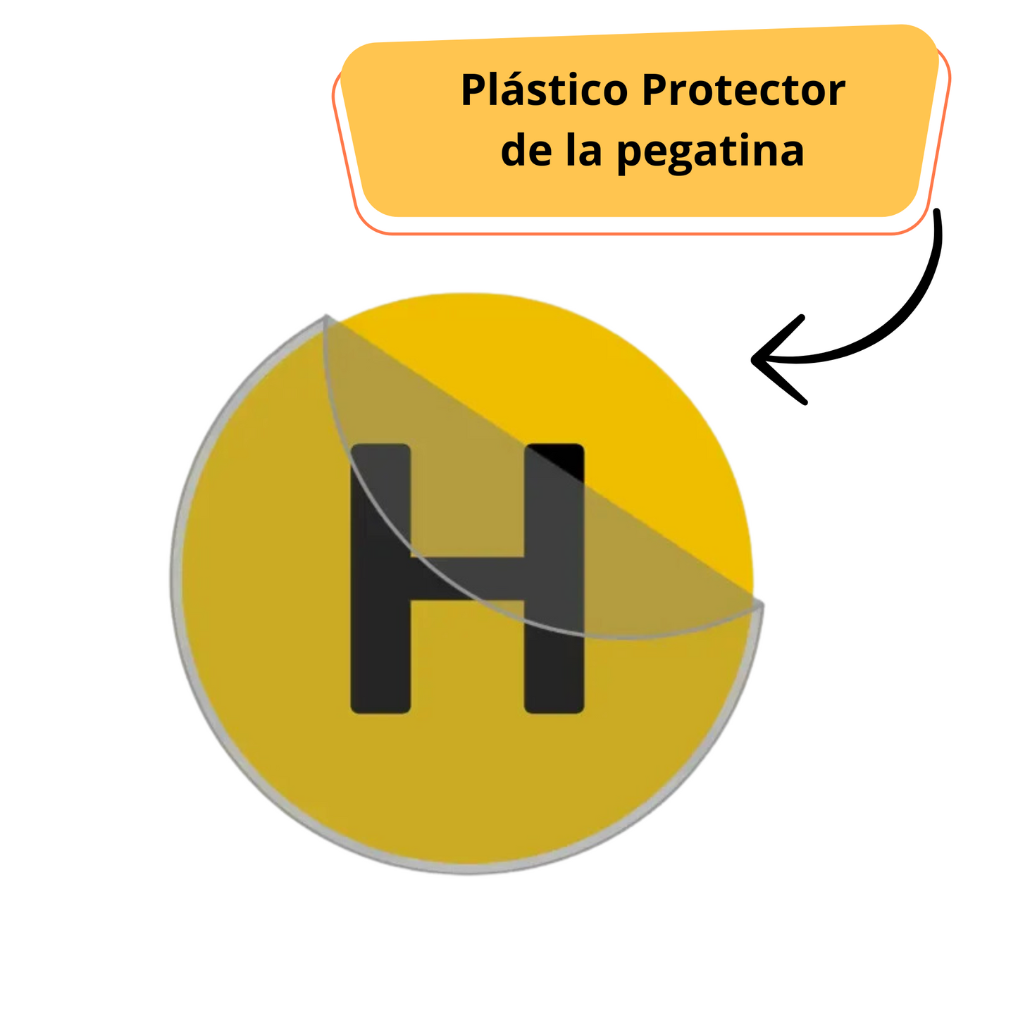Pegatina Distintivo Histórico, Homologada, Reflectante, Adhesiva, H negro mate, para interior, 60mm De Diámetro.