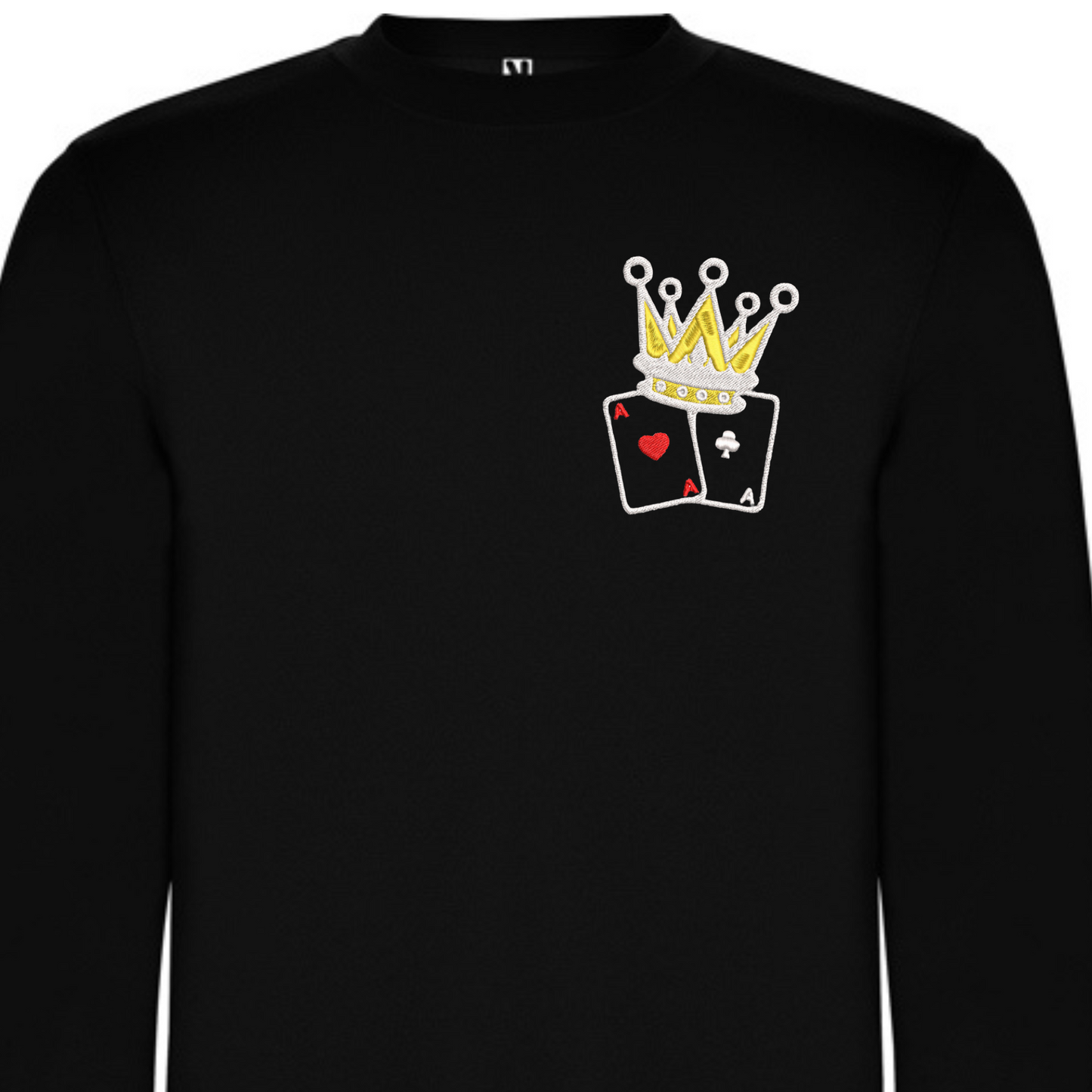 Sudadera Negra Poker AS Corona Rey