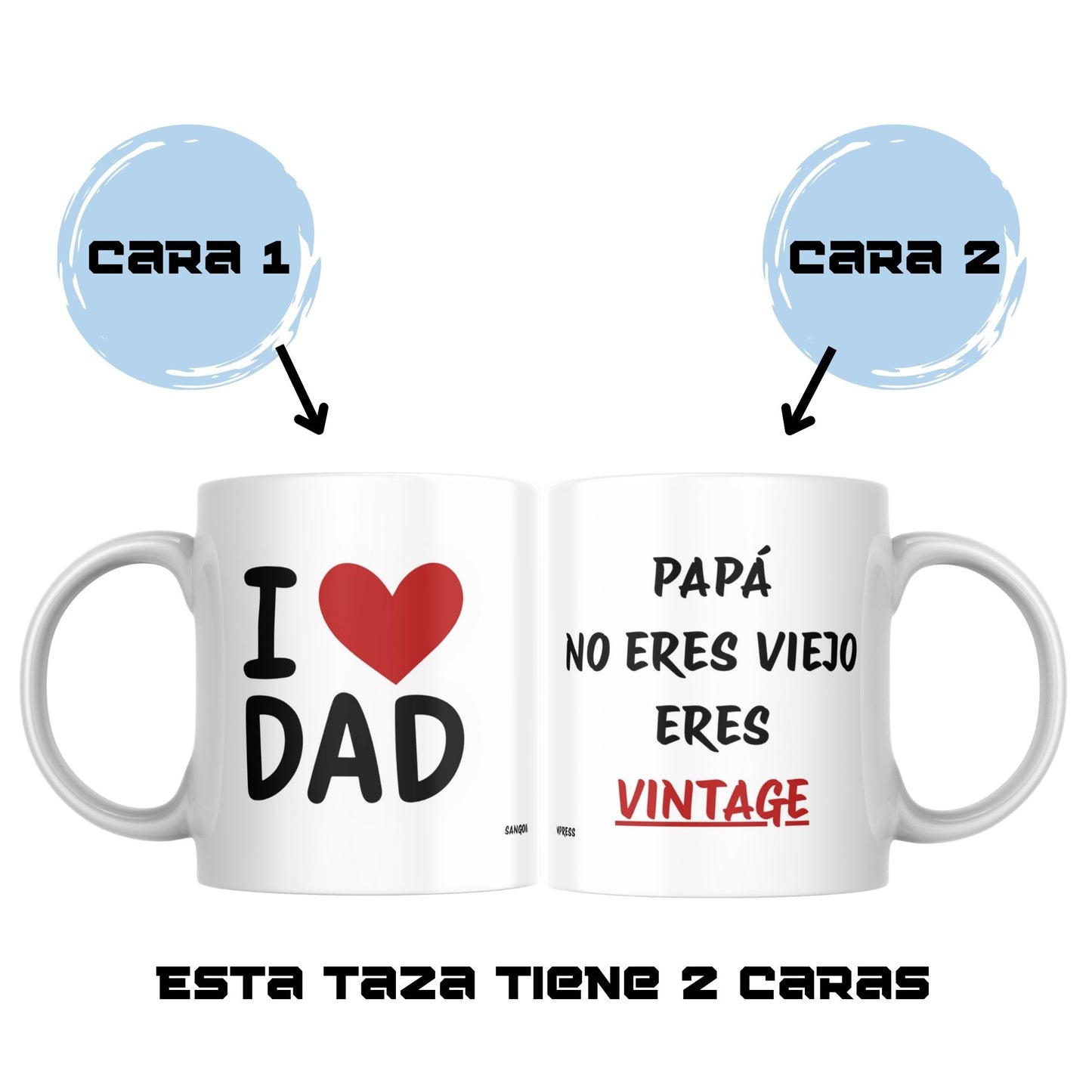 Taza divertida “Papá, no eres viejo, eres vintage” – Regalo original para el Día del Padre o cumpleaños – Cerámica premium 325ml