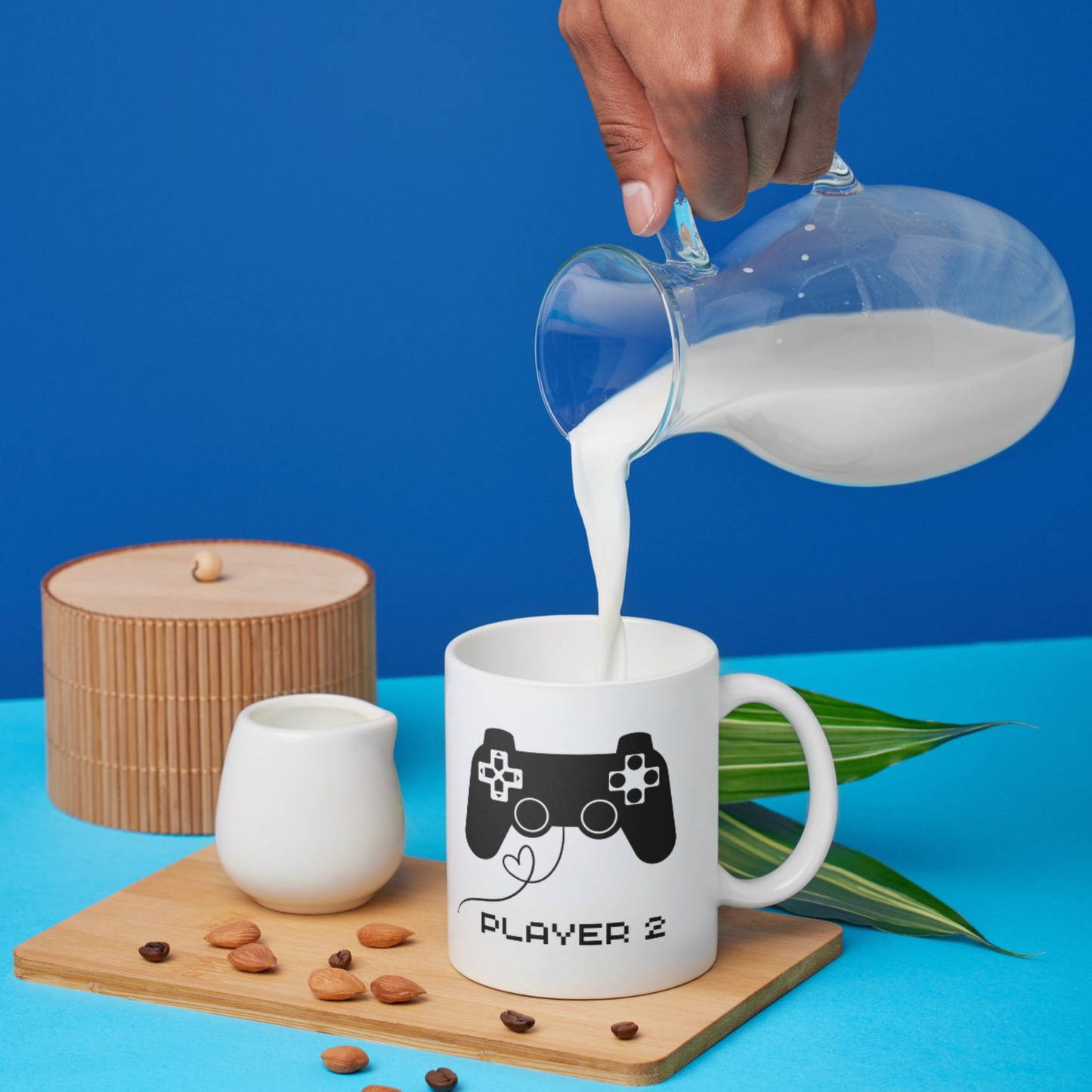 Pack de Dos Tazas Personalizadas para Pareja, Familia, Amigos. Regalo Original y Divertido. Regalo para San Valentin, Aniversario, Cumpleaños Apta para Lavavajillas y Microondas (PLAYERS)