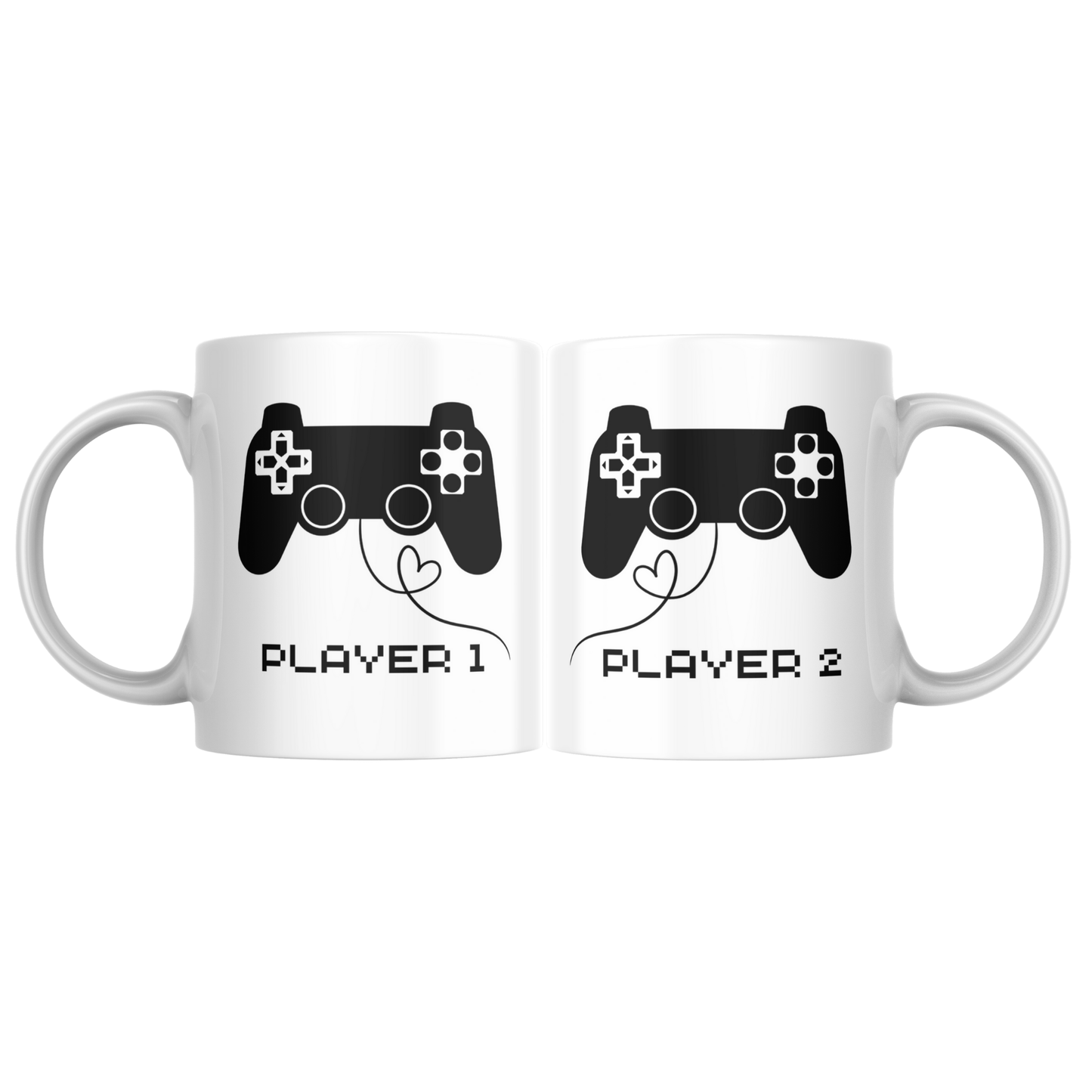 Pack de Dos Tazas Personalizadas para Pareja, Familia, Amigos. Regalo Original y Divertido. Regalo para San Valentin, Aniversario, Cumpleaños Apta para Lavavajillas y Microondas (PLAYERS)