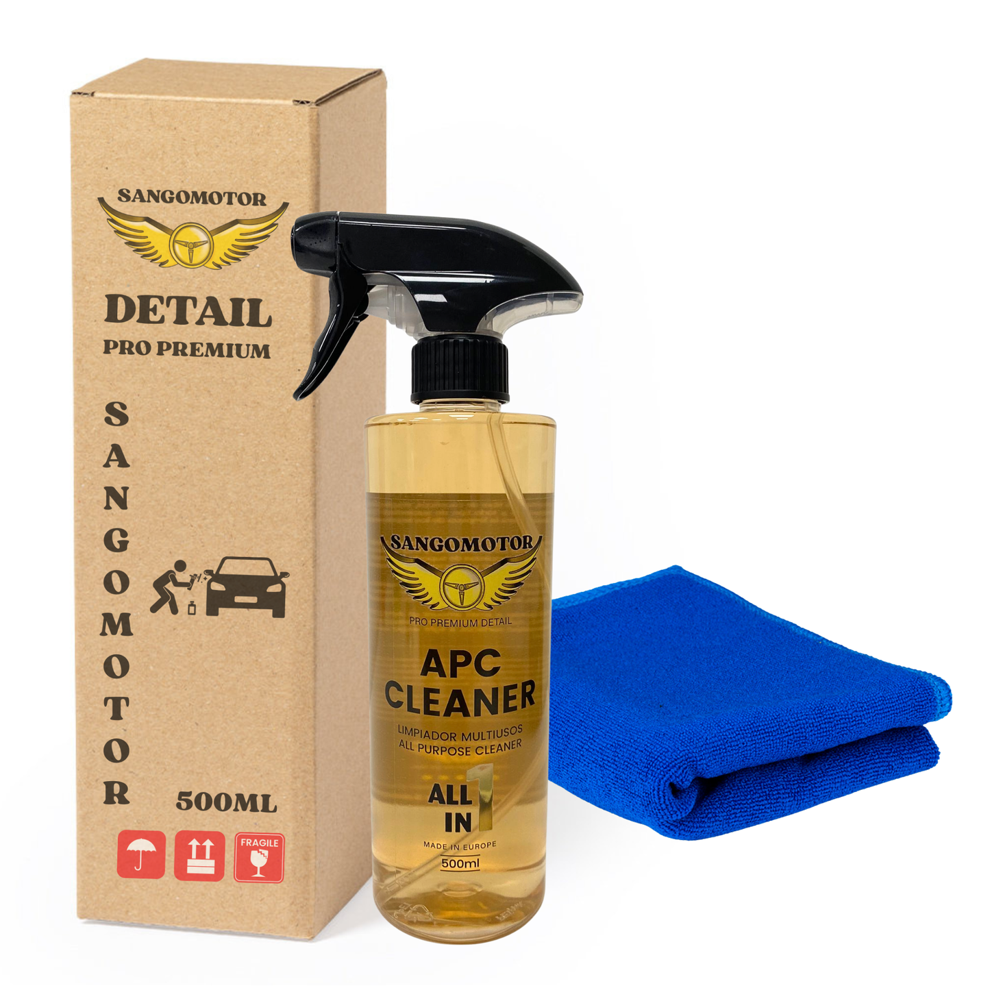 Limpiador APC Multiusos Todo En Uno. | Limpiador Multiusos Profesional para Interior y Exterior | Alta Concentración – Ideal para Tapicería, Plásticos, Motor, Llantas