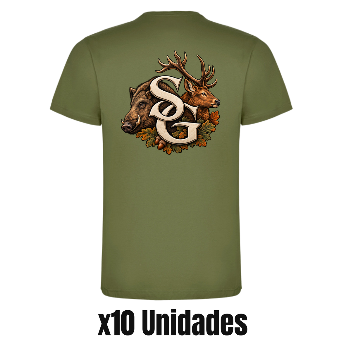 Camiseta de Caza y Pesca Personalizada 10 Unidades| SANGOIMPRESS