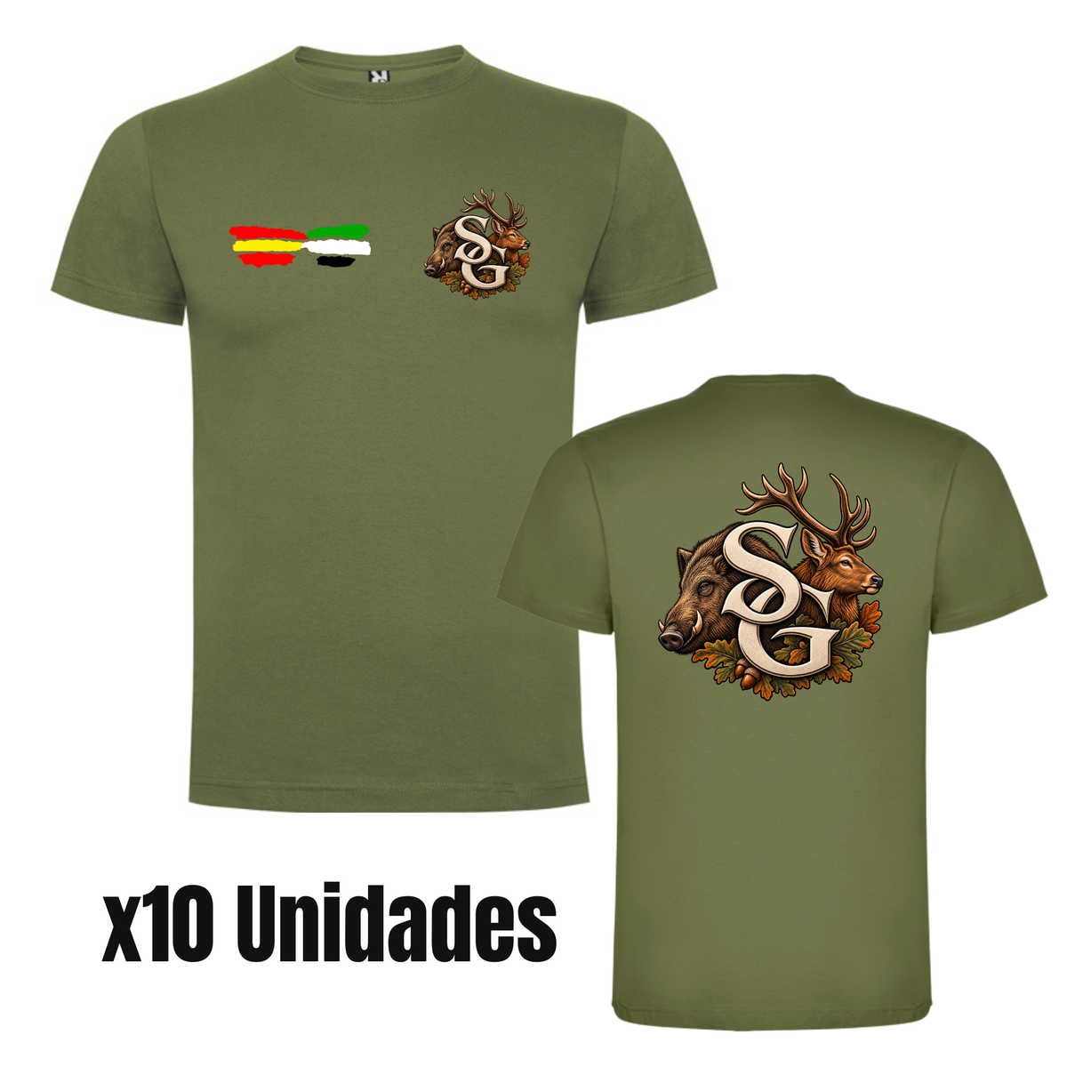 Camiseta de Caza y Pesca Personalizada 10 Unidades| SANGOIMPRESS